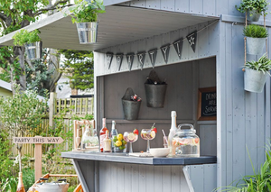 Bring the party to your outdoor space with a garden bar